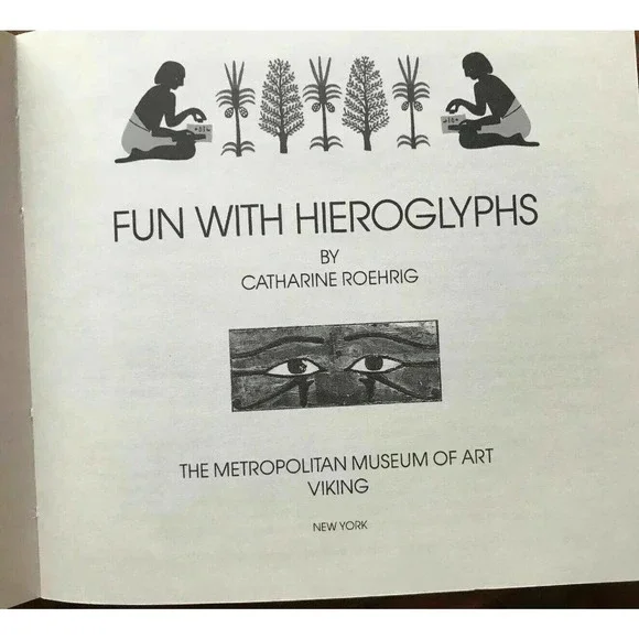 Metropolitan Museum of Art Hieroglyphic Stamp Kit set Vintage book Egyptian gift - Picture 3 of 16